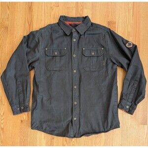 Legendary Whitetails Journeyman Waxed Cotton Shirt Jacket Mens L Flannel Lined